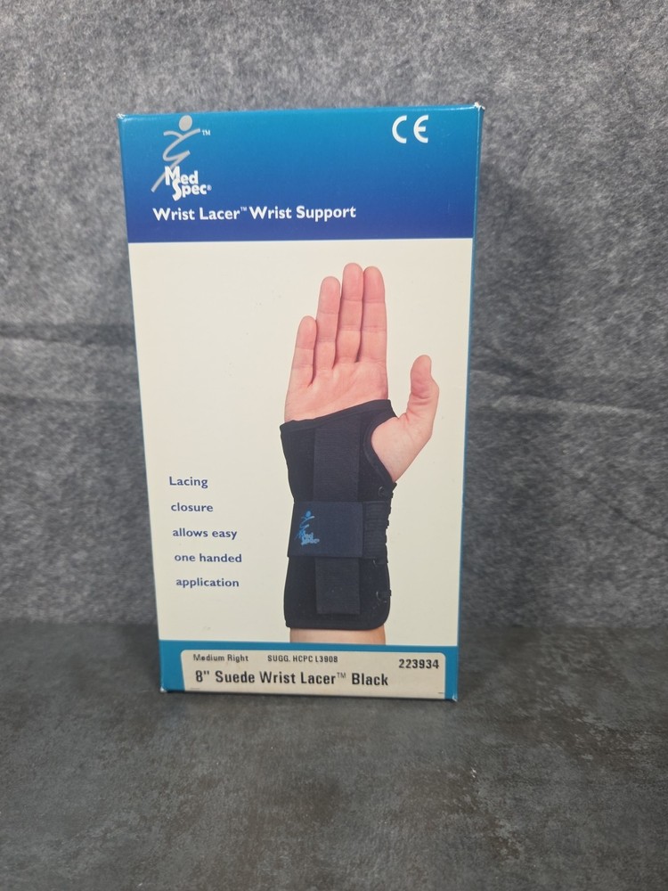 Med Spec Wrist Black Suede Lacer Wrist Support Size Medium Right