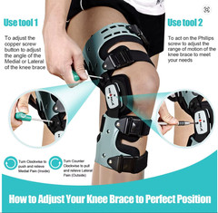NEENCA Unloader ROM Left Size Hinged Knee Brace Immobilizer For ACL MCL PCL #90