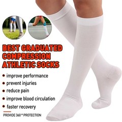 3/5/10 Pairs Compression Socks Stockings Womens Mens Knee High Medical S/M-X/XL