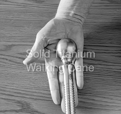 Solid Titanium Walking Cane – Ball Handle – Extraordinary Custom Quality