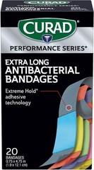 CURAD Performance Series Antibacterial Bandages, Extreme 20 Count (Pack of 3) ..