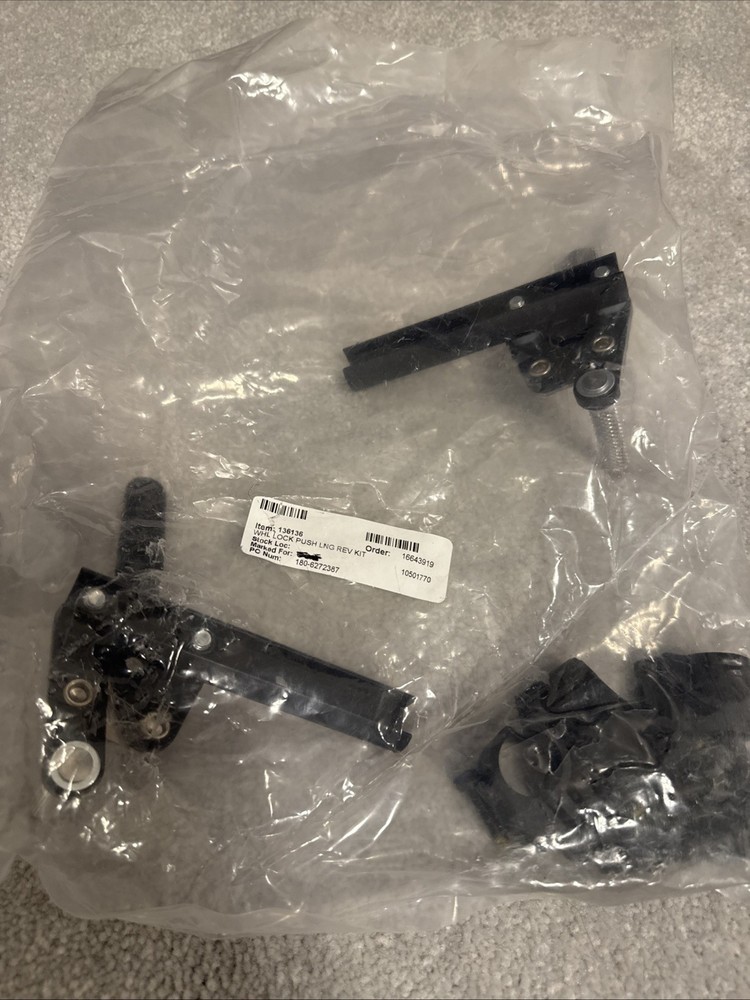 Aluminum PUSH-TO-LOCK Wheelchair Wheel LOCKS (Brakes) With Hardware