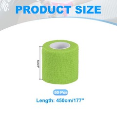 Self Adhesive Bandage Wrap 177″ x 2″, 50 Pcs Wrap Tape, Light Green