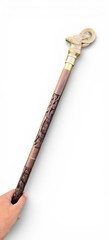 Brass Ram deer Head Walking Wooden Cane Stick Vintage Style Personalised gift