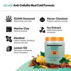 Guam Anti-Cellulite Mud Cold Formula Seaweed Body Wrap For Cellulite Skin