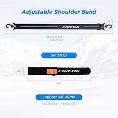 Ski Carrier Strap, Snowboard, Pole and Boot Carry Sling Strap Durable Plastic