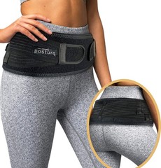 Vriksasana Posture Sacroiliac Hip Belt for Regular (Hip Size 32″- 45″), Black