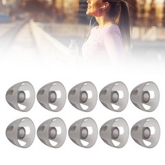 10Pcs Hearing Aids Dome Soft Open Domes Black Layer Replacements Eartip