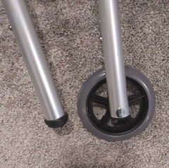 Drive Adjustable Height Foldable Walking Frame 2 Wheels Silver Blue Black
