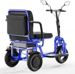 700W 3-Wheel Foldable Senior Mobility Scooter 20Miles 15mph W/O Airplane Battery