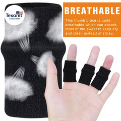 10 Pcs Black Finger Sleeves, Breathable Finger Brace, Compression Support for Ar
