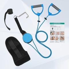 Fanwer Shoulder Pulley for Physical Therapy, Over The Door Big Pulley, Blue
