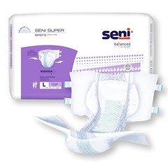 Seni Super Heavy Absorbency Incontinence Brief, Large (CS/75)