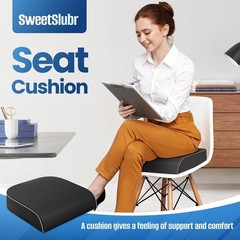 Versatile Memory Foam Cushion for Office, Car & Travel – Removable Black Cover