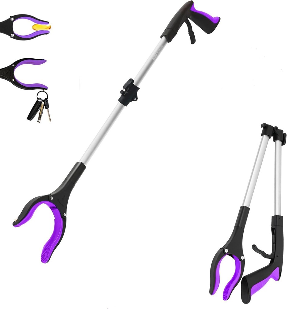 32 inch GrabRunner Heavy Duty(up to 10 lbs) Reacher Grabber Tool with Strong Mag