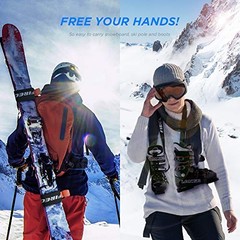 Ski Carrier Strap, Snowboard, Pole and Boot Carry Sling Strap Durable Plastic
