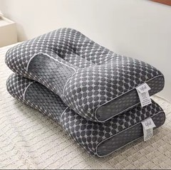 2PC Cervical Neck Pillow Set Ergonomic Orthopedic Contour Memory Foam Support Si
