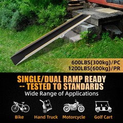 71″ Aluminum Shed Ramp 6′ Folding Loading Ramp for Motorcycle E-Bike Dirt Bike
