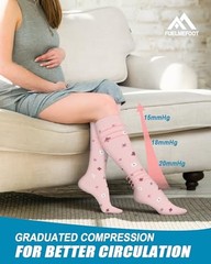 6 Pairs Compression Large-X-Large 01 Assort – Black/Blue/Grey/Pink/Beige/White