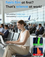 Foldable Gel Memory Foam Seat Cushion – Ideal for Office Chairs & Air Travel