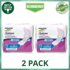 NEW Equate Options Moderate Absorbency Regular Length Pads Value Pack, 144 Count