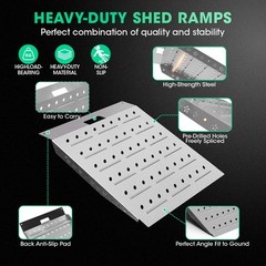 29″x 24″ Shed Ramp Loading Ramp 900LB Alloy Loading Dock Ramp for Garages, Barns