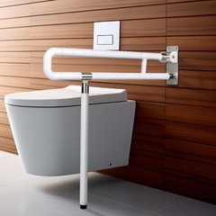 Handicap Grab Bars Rails, 29.5 Inch Foldable Toilet Grab Bar Flip Up Safety R…