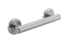 Glacier Dorind 9 In. X 1 1/4 In. Decorative Grab Bar in Brushed Stainless Steel