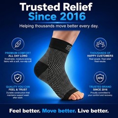 SB SOX Plantar Fasciitis Compression Socks – Arch Support Sleeve Large, Blue