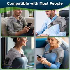 Touch Screen Heated Vibration Shoulder Massager Brace Joint Support Relief Pain