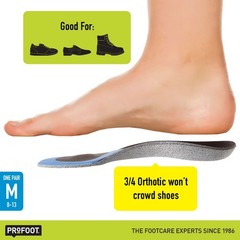 (3 pack) PROFOOT Triad Orthotic Insoles for Knee, Leg & Back Pain, Men’s 8-13