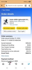 30 lb Lightweight Electric Foldable Wheelchairs Airline Approved EOZBRR A03D NEW