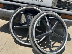 Pair Of 24″ X-Core Quickie Wheelchair Tires Wheels Rims FLAT-FREE PR1MO EXPRESS