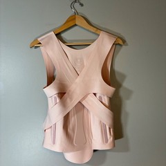 Dippika Posture Corrector Vest Back Support Brace Peach Pink Adjustable Small