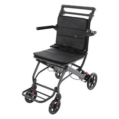 100kg/220.46lb Portable Foldable Transport Wheelchair Traveling Fold Wheel Chair