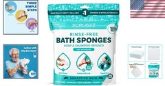 All-in-One Rinse-Free Bathing Wipes – 25 Pack for Sensitive Skin Convenience