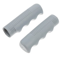 2Pcs Reusable PVC Wheelchair Handlebar Grips for Transport Chairs Grey