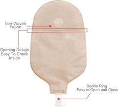 15PCS One-Piece Urostomy Bag Drainable Pouches with Measure Card,Cutting Tool…