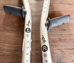 Mobilegs Ergonomic Crutches Adult – Adjustable 4’9″- 6’4″ 300LB Max Adjustable