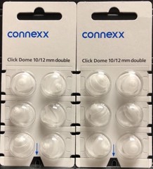 2 Pack Siemens Signia Rexton Miracle Ear 10/12mm Double Click Dome. 6 Domes/pack