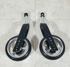 PAIR Caster Wheel & Fork Assy Ki Mobility Focus CR Tilt in Space Wheelchair 5”