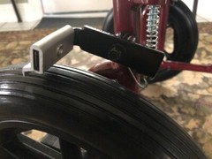 Medline Red Aluminum Transport Folding Wheelchair with 12″ Rear Wheels