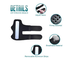 Finger Splint 2Pcs, Trigger Finger Splint Brace for Middle, Index, Ring Fingers