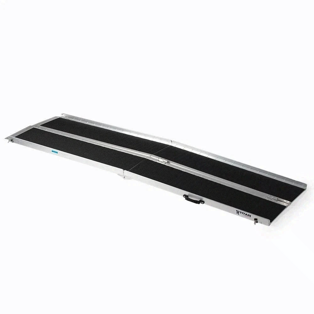 Titan Ramps 8ft Aluminum Multi-Fold Wheelchair Ramp 600 lb 29in Wide