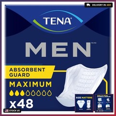 TENA Men Maximum Guards, Incontinence Pads for Men, 48 ct