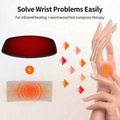 USB Electric Heated Wrist Massage Vibration Relaxation Pain Relief Health Brace