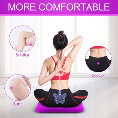 KYSMOTIC Gel Seat Cushion for Long Jumbo, Black Cover+rose Red