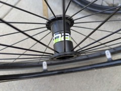 Out Front Shadow Spoke Wheelchair Wheel Pair 22″ 501mm Solid Tire Vinyl Handrim