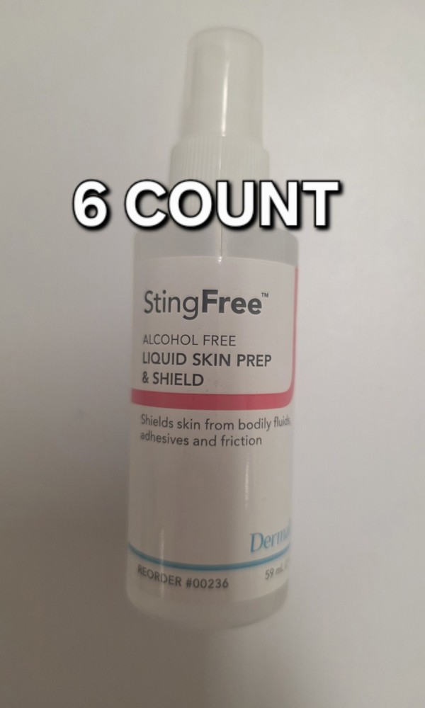 6 COUNT – DermaRite StingFree Alcohol Free Skin Barrier 59 mL (2 fl. oz.)