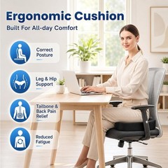 U-Shape Velvet Seat Cushions – 2 Pack for Office & Travel with Non-Slip Design
